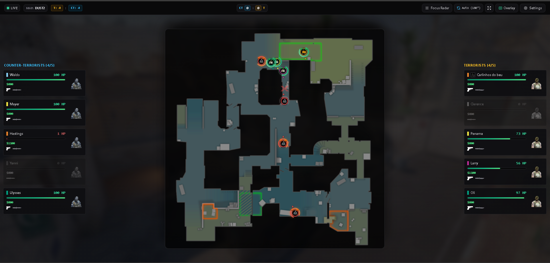 CS2 Web Radar live tactical interface